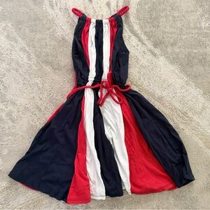 Kids Striped Dress - Red, White, and Blue
